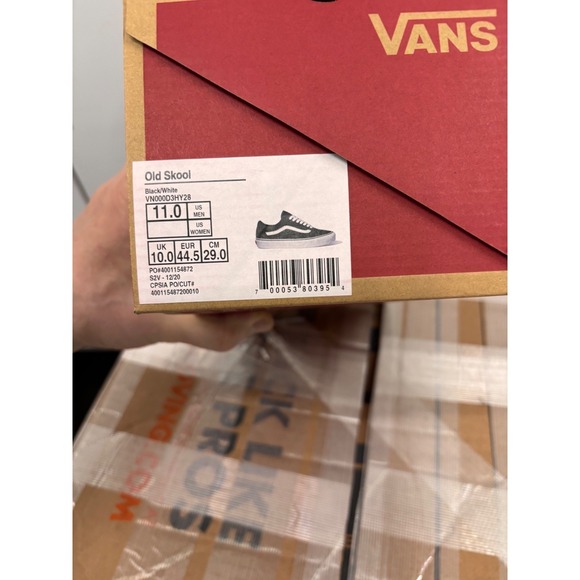 Vans Other - New VANS Mens OLD SKOOL BLACK VN000D3HY28 US M 11